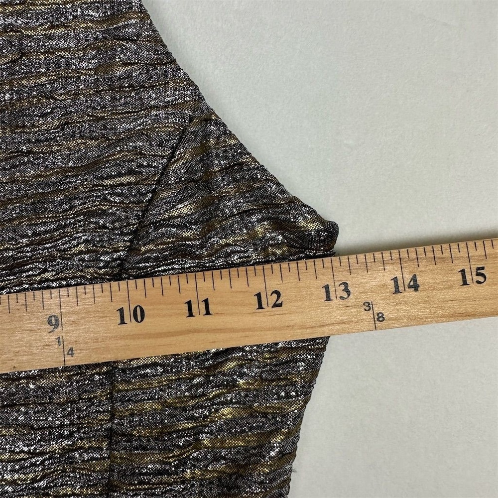 Arden B Cocktail Dress Women's XS Sleeveless Metallic Open Back Mock Neck - Picture 3 of 9